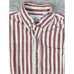 Kenny‎ Rogers Button Down Shirt Red Striped Vintage / Mens XL